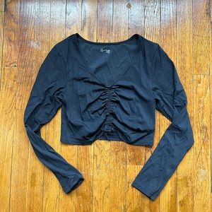 Black cropped Aerie Top